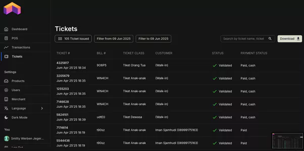 Ticket provisioning